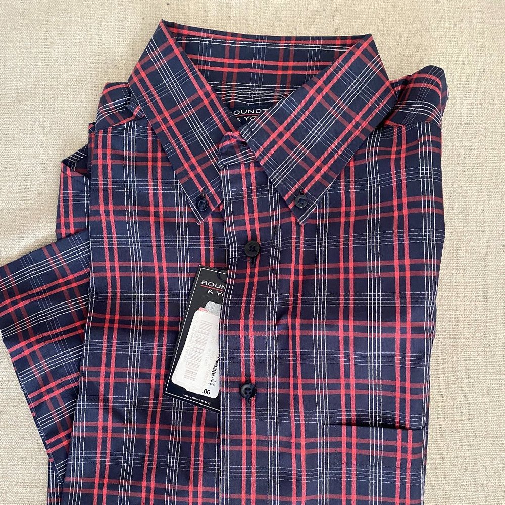 New Men's Roundtree & Yorke Casual Short Sleeve Shirt Sz S